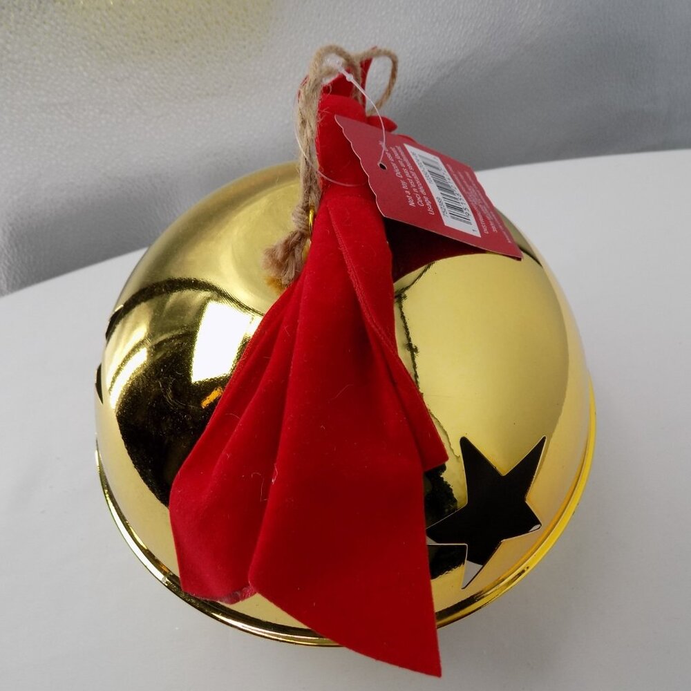 Ashland Gold Tone Metal Jingle Bell Night Before Christmas Hanging Standing Bow - Picture 2 of 5